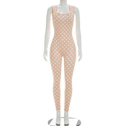 Joskaa Polka Dot Backless Sleeveless Bodycon Romper - romper image 7