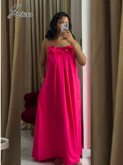 Women's Floral Print Sleeveless Maxi Dress - Front View