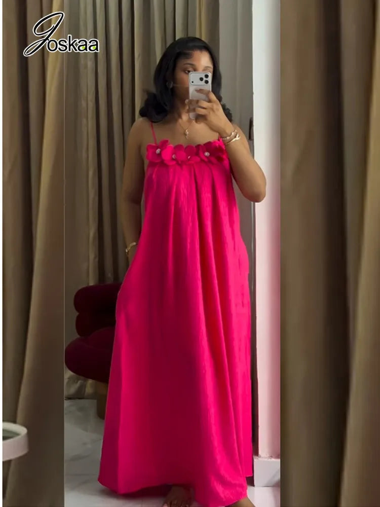 Women's Floral Print Sleeveless Maxi Dress - Front View
