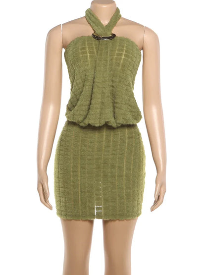 Joskaa Backless Halter Bodycon Mini Dress - mini dress image 5