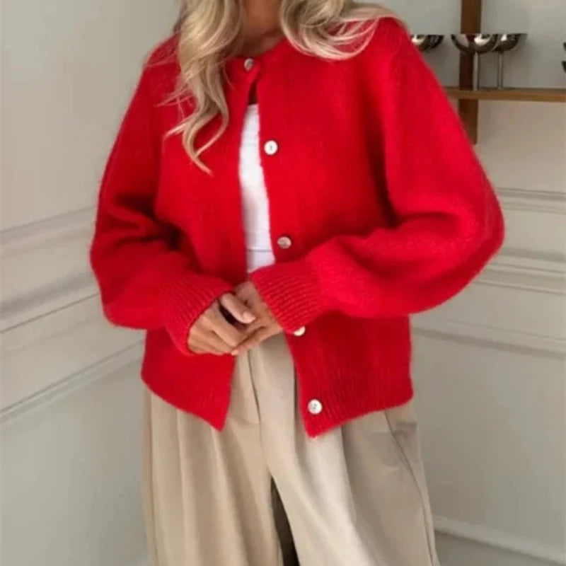 Women's Knit Ribbed Inner Knitting Jacket