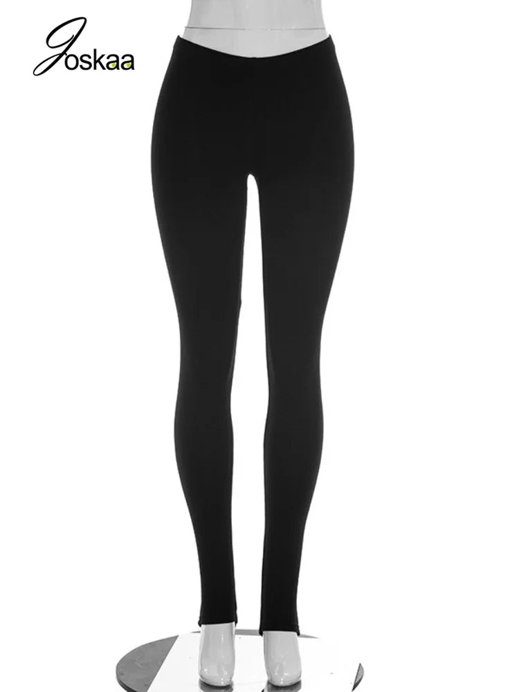 Women's Bodycon Pants Stirrup Leggings Low - Detail View 3