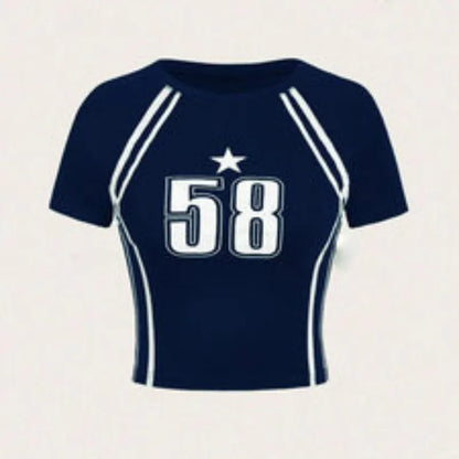 Women's Short Sleeve Digital Printed T-shirts Top
