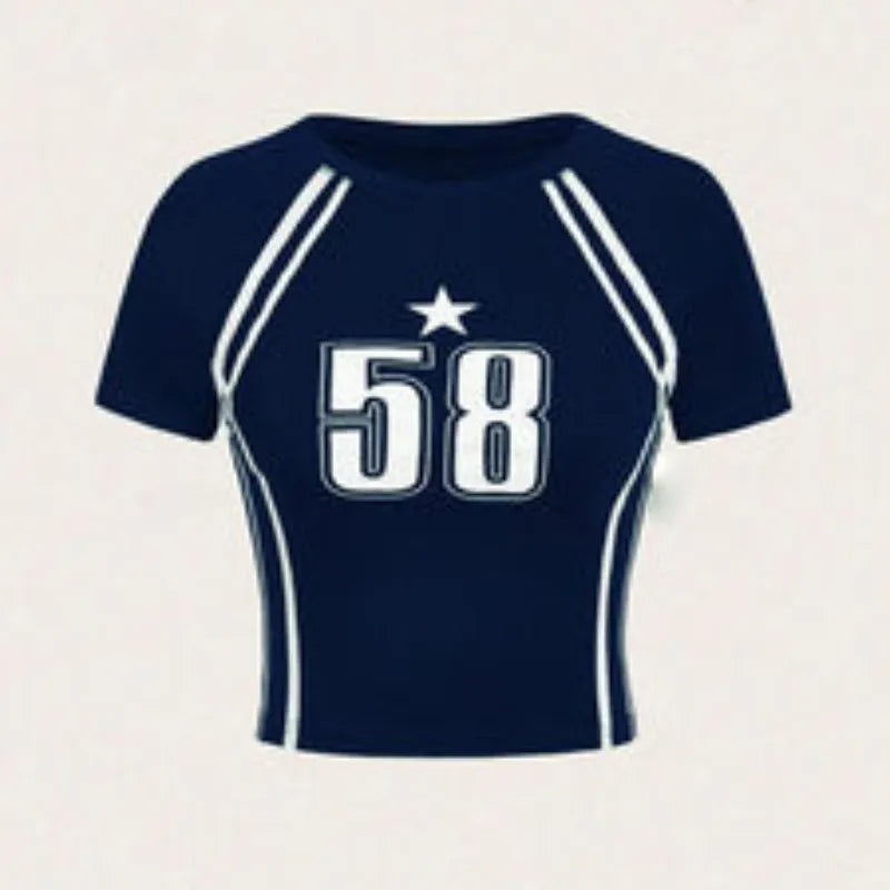 Women's Short Sleeve Digital Printed T-shirts Top