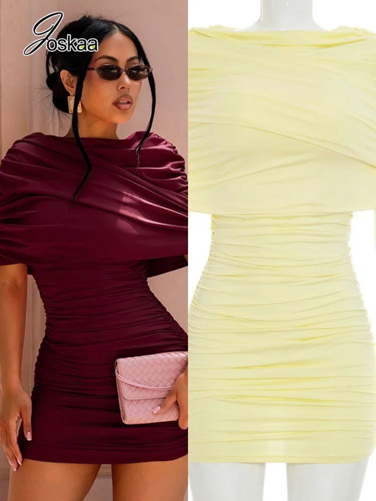 Wholesale Women's Ruched Bodycon Mini Dress – Women's Fashion Wholesale – Front View
