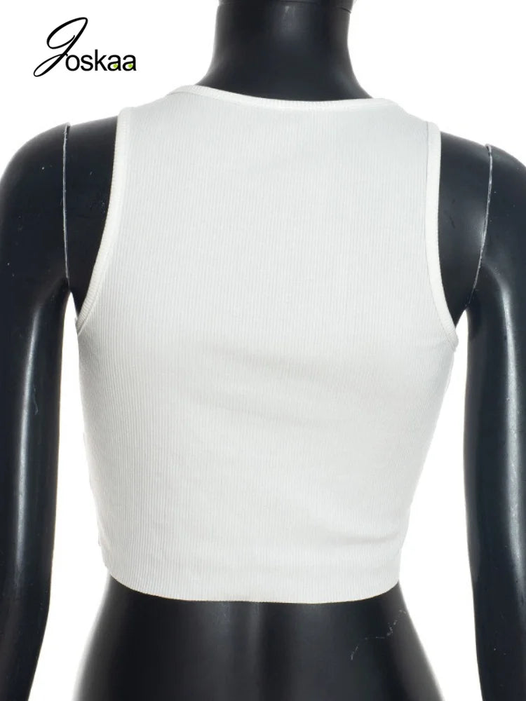 Women's Ribbed Knit Sleeveless Bodycon Top - Detail View
