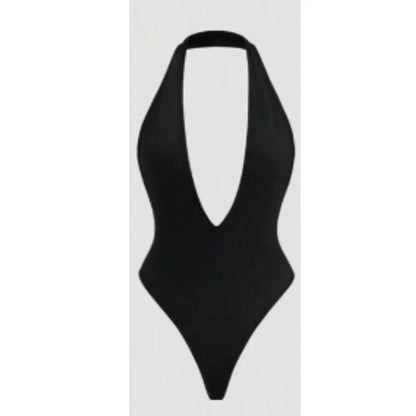 Wholesale Women's Backless Halter Bodycon Romper