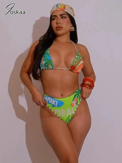 Wholesale Women's Mesh Swimwear Piece Bikini Set White – Front View