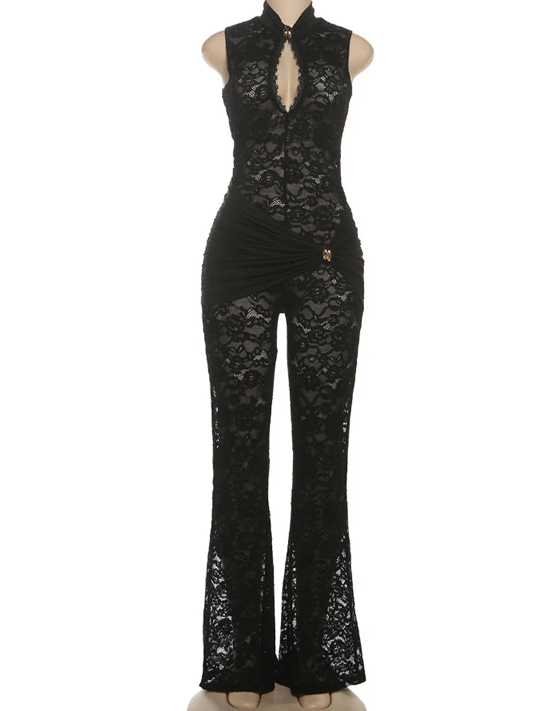 Joskaa Lace Long Sleeve Bodycon Romper - romper image 2