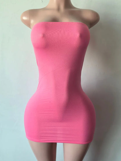 Women's Strapless Sleeveless Bodycon Mini Dress - Additional View 14
