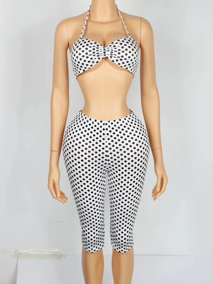 Joskaa Polka Dot Halter Two Piece Set - two piece set image 8