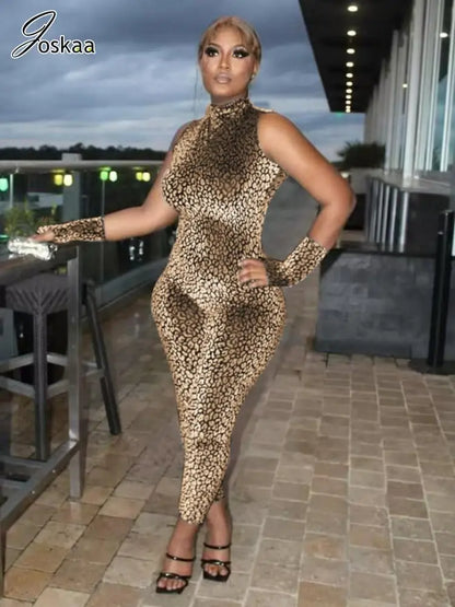 Women's Leopard Print Backless Bodycon Romper – Women's Fashion Wholesale – Front View