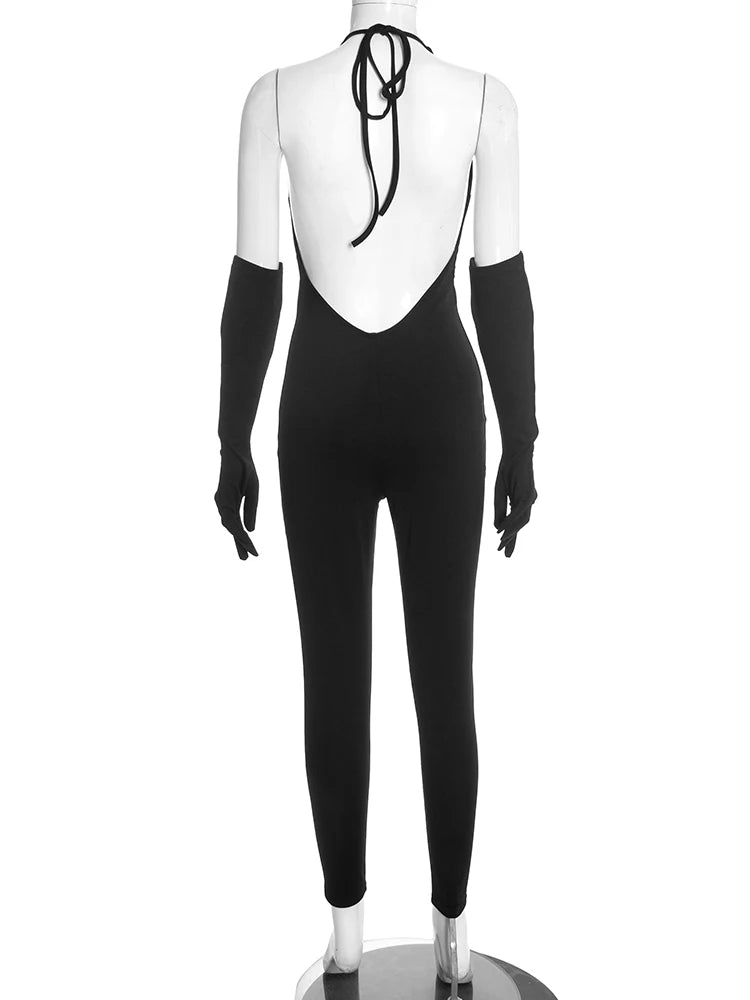 Joskaa Backless Halter Sleeveless Bodycon Two Piece Set - two piece set image 4