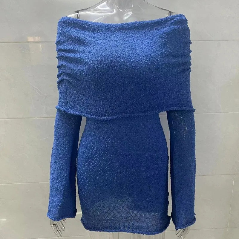 Women's Strapless Long Sleeve Mini Dress