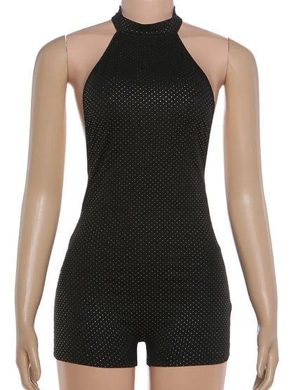 Joskaa Polka Dot Backless Halter Sleeveless Romper - romper image 5