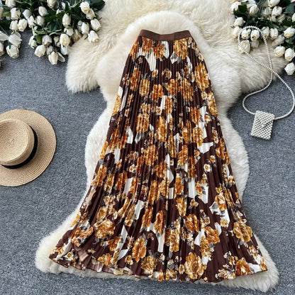 Women's Floral Print High Waist Maxi Dress - Additional View 10