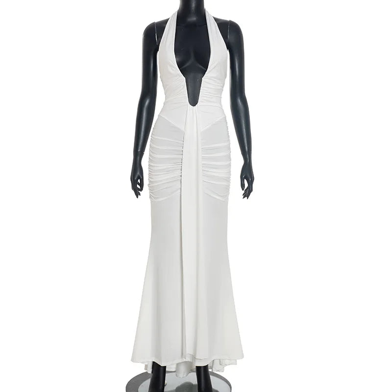 Joskaa Backless Halter Sleeveless Maxi Dress - maxi dress image 6