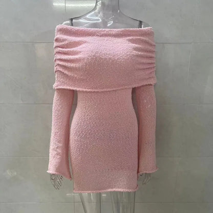 Women's Strapless Long Sleeve Mini Dress