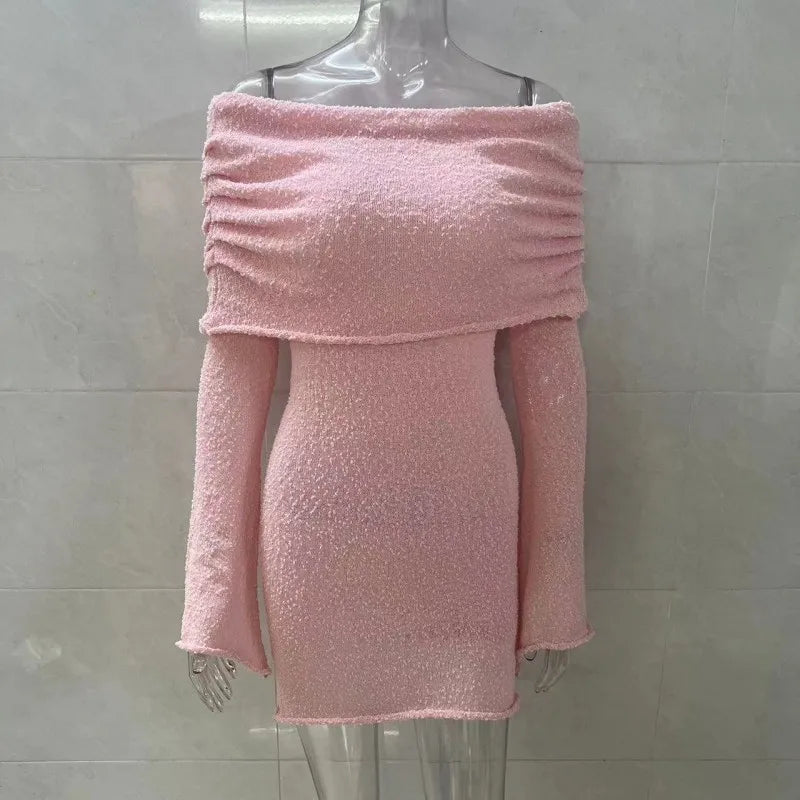 Women's Strapless Long Sleeve Mini Dress