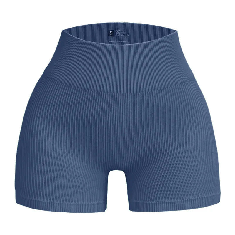 Wholesale Women's Knit High Waist Ribbed Shorts