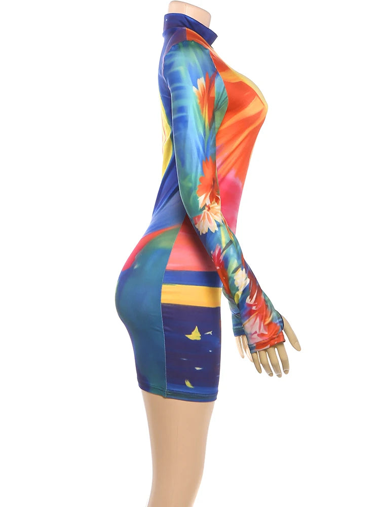 Joskaa Long Sleeve Bodycon Mini Dress - mini dress image 3