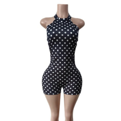 Joskaa Polka Dot Halter Bodycon Romper - romper image 5