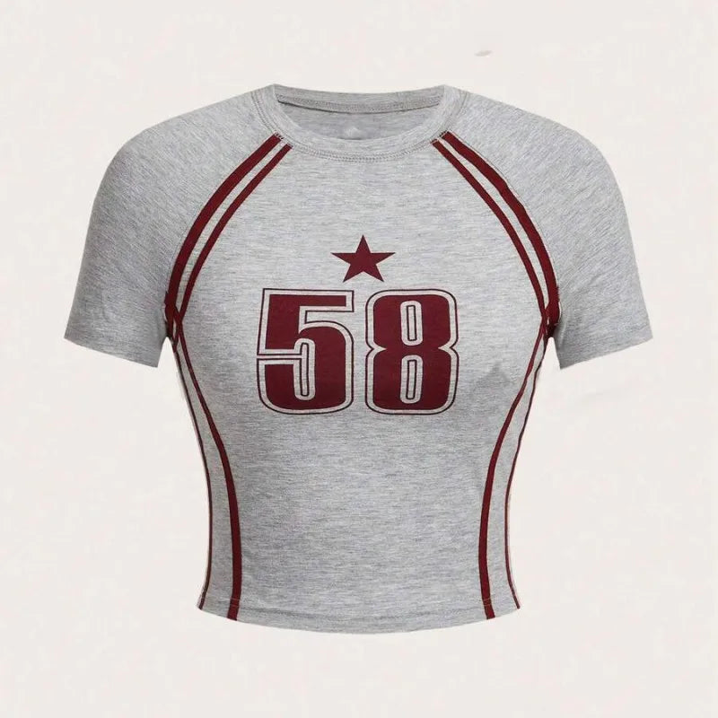 Women's Short Sleeve Digital Printed T-shirts Top