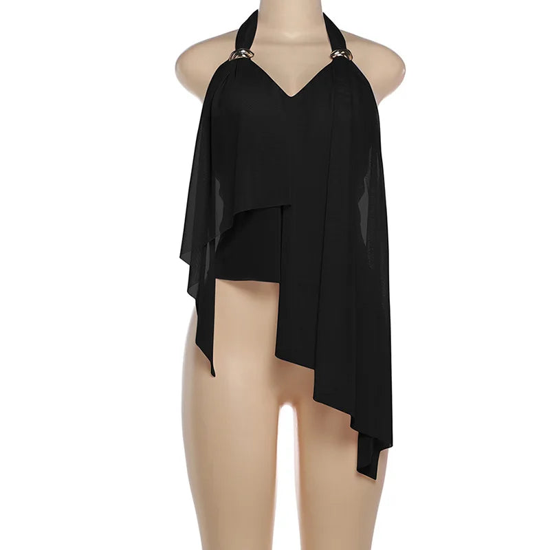 Joskaa Mesh Halter Sleeveless Crop Top - top image 6
