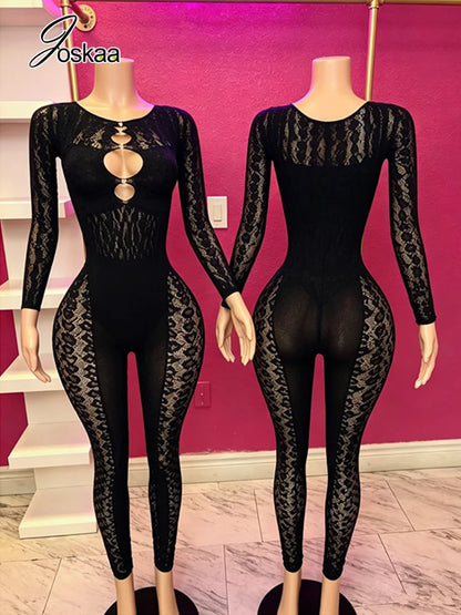 Women's Leopard Print Cutout Long Sleeve Romper – Women's Fashion Wholesale – Front View