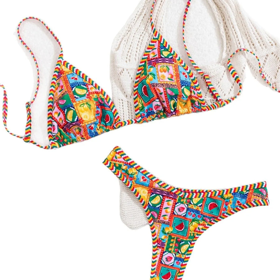 Women's Swimwear Swimsuit Piece Bikini Set