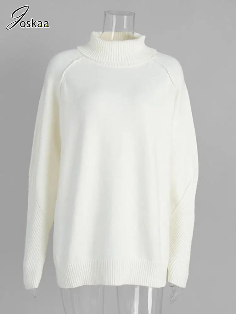 Women's Knit Long Sleeve Ribbed White Knitwear Top White – Back View