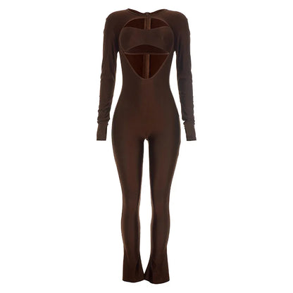 Women's Cutout Strapless Zip Up Long Sleeve Romper - Additional View 7