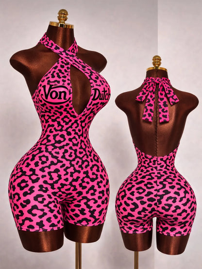 Joskaa Backless Halter Sleeveless Bodycon Romper - romper image 7