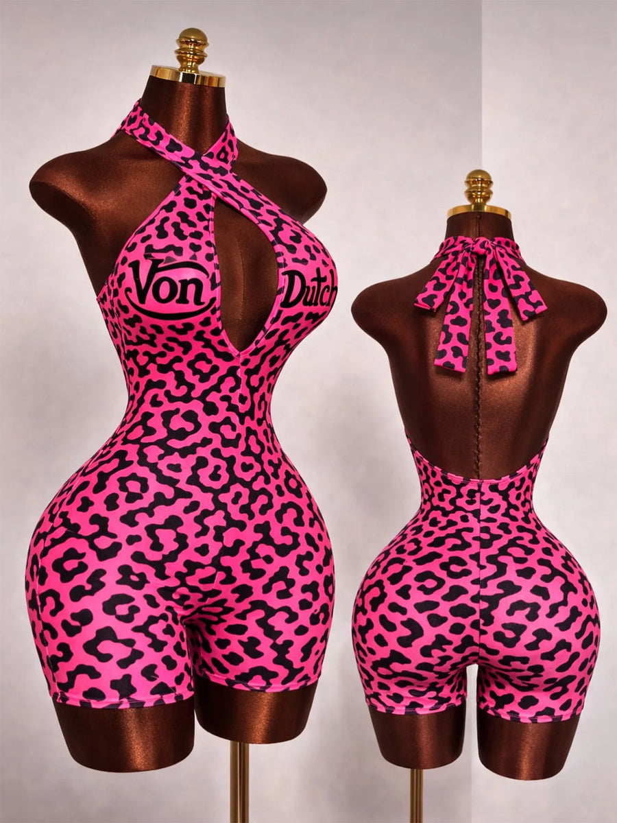 Joskaa Backless Halter Sleeveless Bodycon Romper - romper image 7
