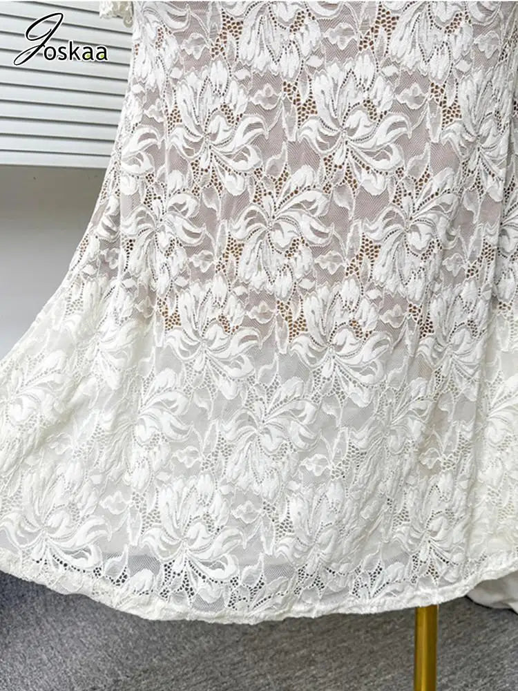 Joskaa Lace Long Sleeve Bodycon Maxi Dress - maxi dress image 5