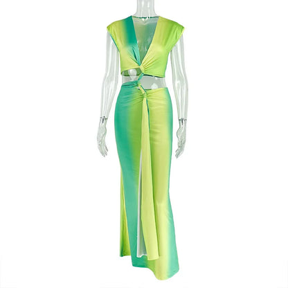 Women's Ruched Cutout Bodycon Maxi Dress