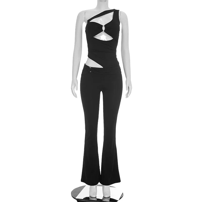Women's Ruched Backless Cutout Sleeveless Romper - Detail View 8