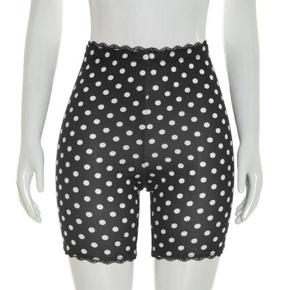 Joskaa Lace Bodycon Shorts Printed Trim Slim - shorts image 5