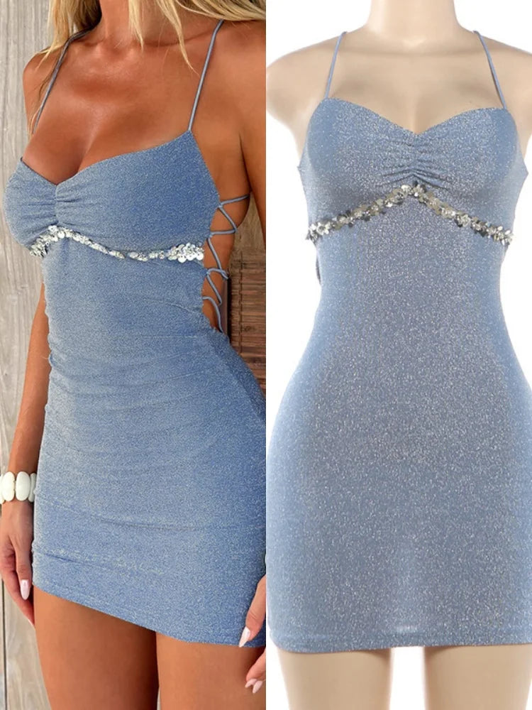Women's Sequin Backless Sleeveless Bodycon Mini Dress 7133 - Additional View 8