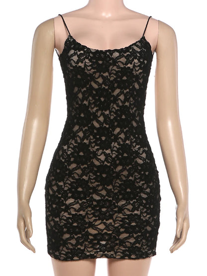 Joskaa Lace Backless Sleeveless Bodycon Mini Dress - mini dress image 2