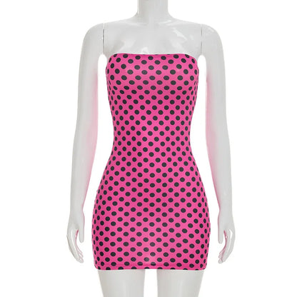 Joskaa Polka Dot Backless Strapless Bodycon Mini Dress - mini dress image 7