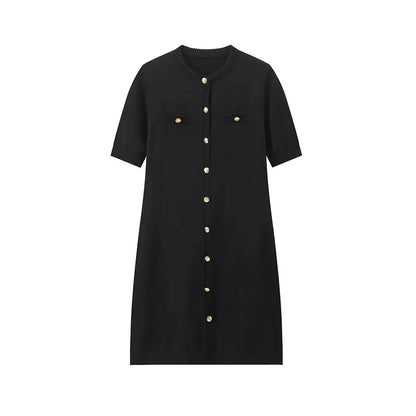 Women's Knit Short Sleeve Ribbed Bodycon Dress