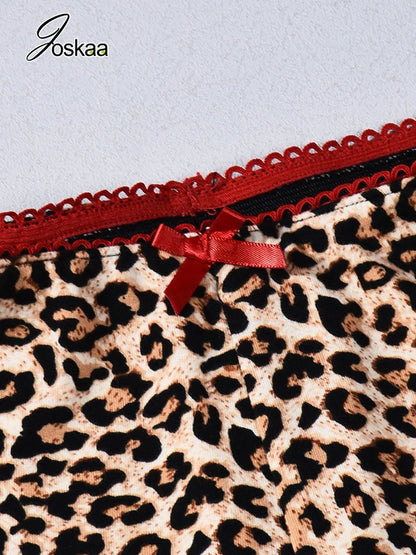 Women's Leopard Print Lace Bodycon Pants - Model Wearing Style