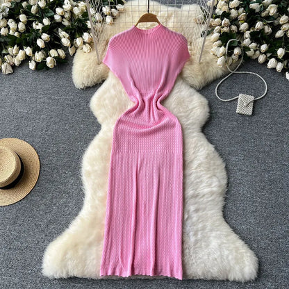Joskaa Ribbed Knit Short Sleeve Bodycon Dress - bodycon dress image 6