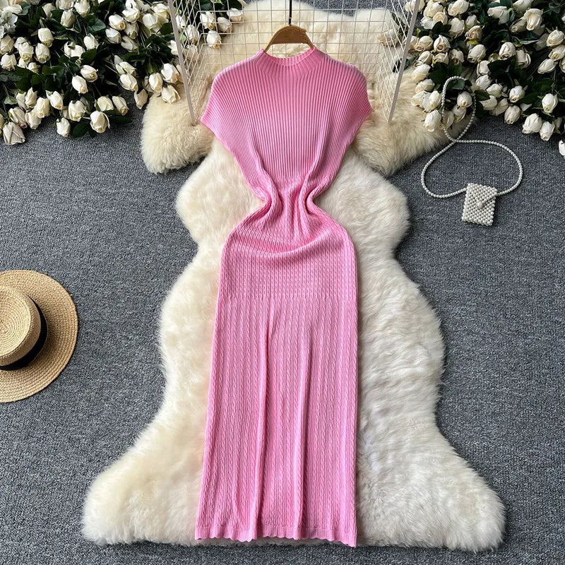Joskaa Ribbed Knit Short Sleeve Bodycon Dress - bodycon dress image 6