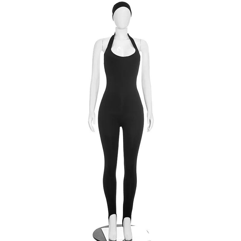 Women's Lace Backless Halter Sleeveless Romper - Additional View 9