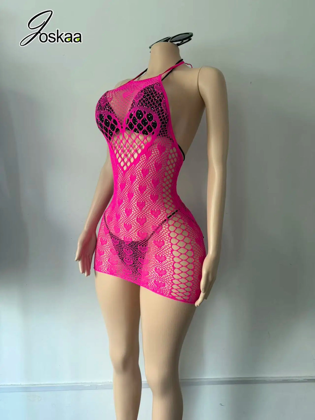 Women's Knit Backless Halter Bodycon Dress 193 – Side View