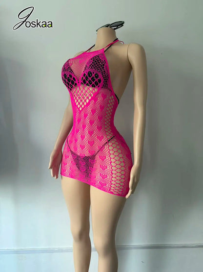 Women's Knit Backless Halter Bodycon Dress 193 – Side View