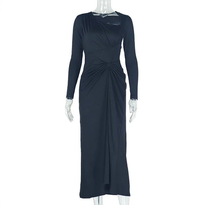 Women's Ruched Long Sleeve Bodycon Dress