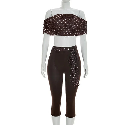 Joskaa Polka Dot Mesh Two Piece Set - two piece set image 6